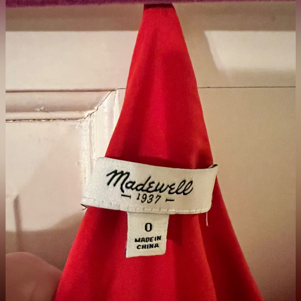 👗 Madewell, slip dress, red size zero - Picture 3 of 3